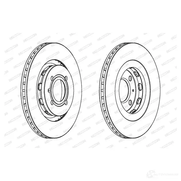 Тормозной диск FERODO NF1P3H DDF975C 1193643721 DD F975C - Изображение 1