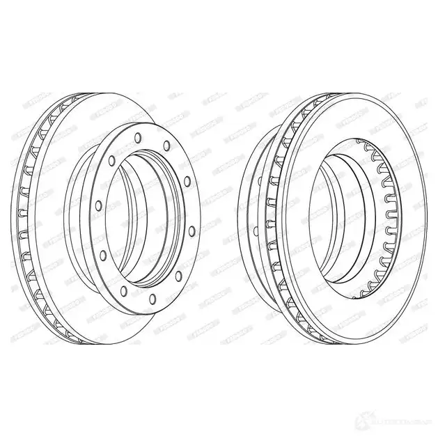 Тормозной диск FERODO 715592 FCR159A FCR1 59A 7B308D8