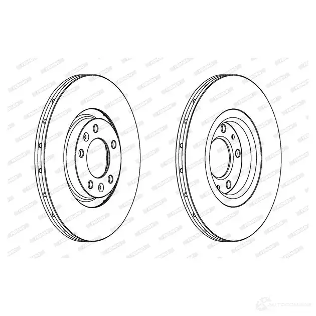 Тормозной диск FERODO DDF1652-1 712404 DDF1652 DDF165 2 - Изображение 1