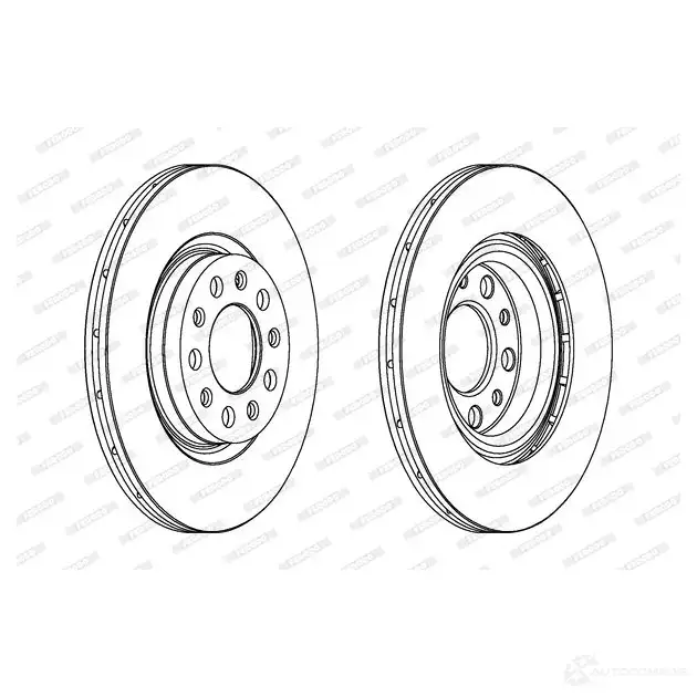 Тормозной диск FERODO DDF1456 712150 DDF1456-1 D DF1456 изображение 0