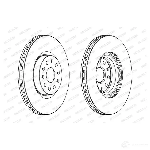 Тормозной диск FERODO 711725 DDF1062 DDF10 62 DDF1062-1 - Изображение 1