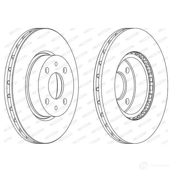 Тормозной диск FERODO D DF178 DDF178 DDF178-1 712589 - Изображение 1