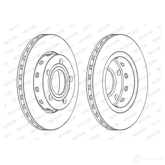 Тормозной диск FERODO DDF1 887C 1193641381 DDF1887C WV57U изображение 0