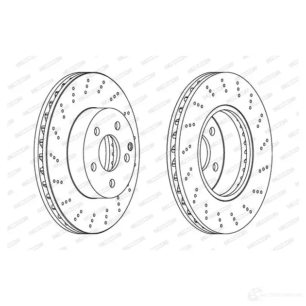 Тормозной диск FERODO DDF1693-1 DDF1693 DDF169 3 712460 - Изображение 1