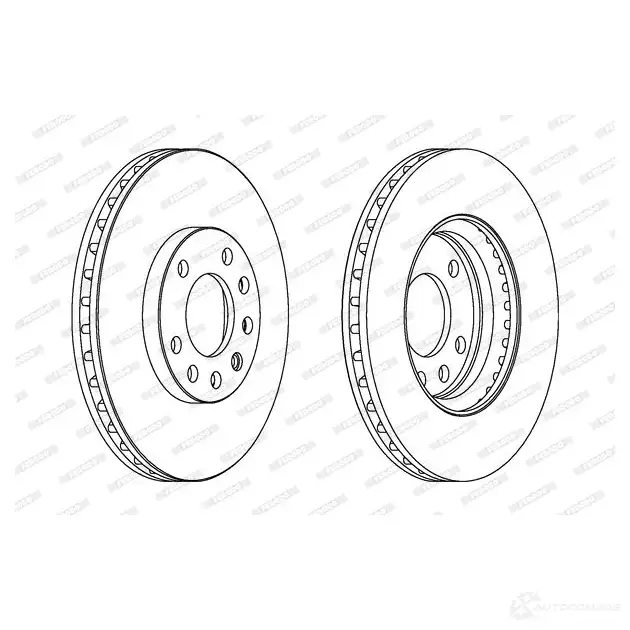 Тормозной диск FERODO D DF1644 DDF1644 712393 DDF1644-1 изображение 0