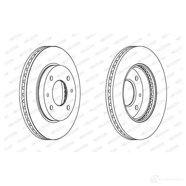 Тормозной диск FERODO DDF1577 712291 DDF1577-1 DD F1577 изображение 0