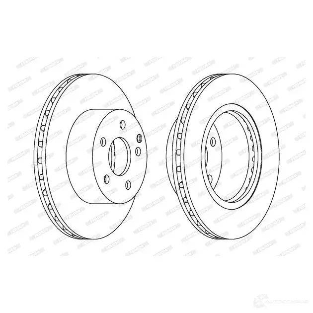 Тормозной диск FERODO DDF1688C 1193640621 D DF1688C YI1ZNY изображение 0