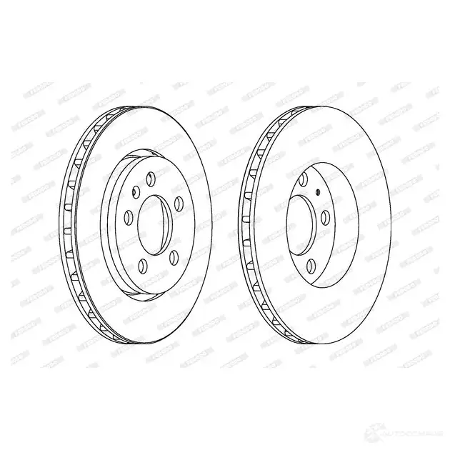 Тормозной диск FERODO DDF1154C 1193638347 Y94QC DDF1154 C изображение 0