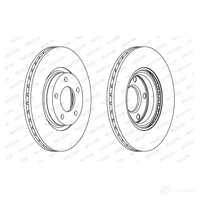 Тормозной диск FERODO DDF1312C 1193639110 Z9AI1 D DF1312C изображение 0