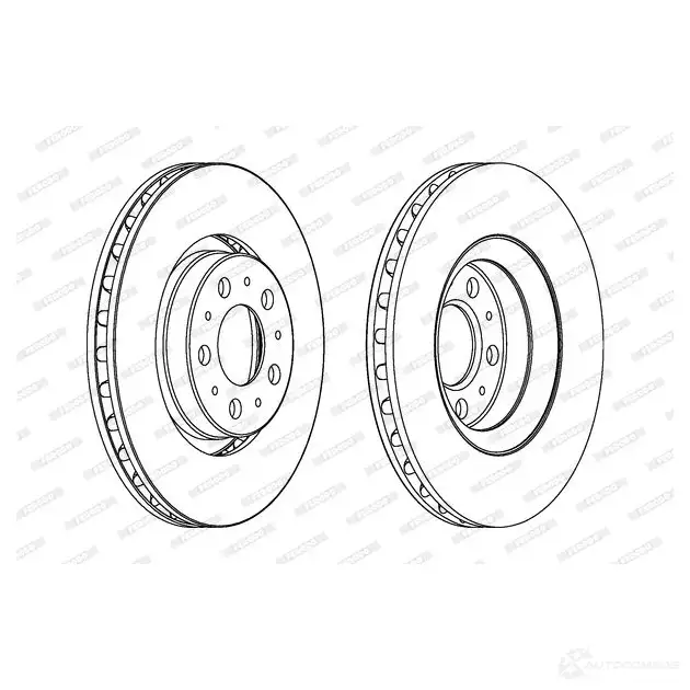 Тормозной диск FERODO DDF1078 DDF10 78 711742 DDF1078-1 - Изображение 1