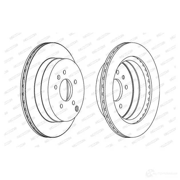 Тормозной диск FERODO DDF1660-1 DDF1 660 DDF1660 712416 - Изображение 1