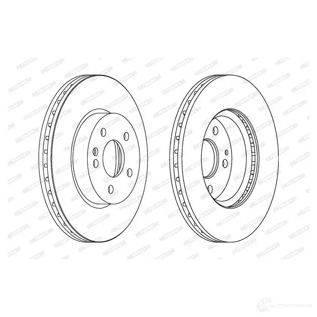 Тормозной диск FERODO DD F1203C GQ1AF3Z 1193638569 DDF1203C - Изображение 1