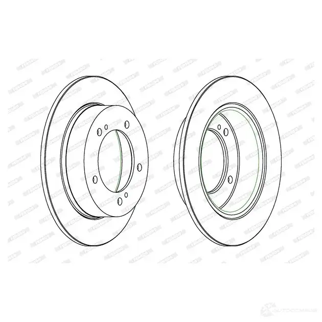 Тормозной диск FERODO DDF233-1 D DF233 DDF233 712929 изображение 0