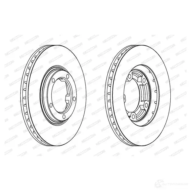 Тормозной диск FERODO DDF1404 DD F1404 DDF1404-1 712084 - Изображение 1