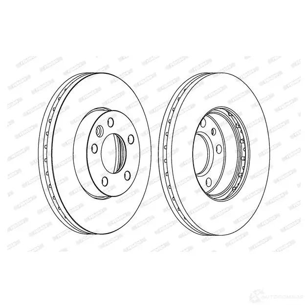 Тормозной диск FERODO DDF1253 DDF1253-1 711951 DD F1253