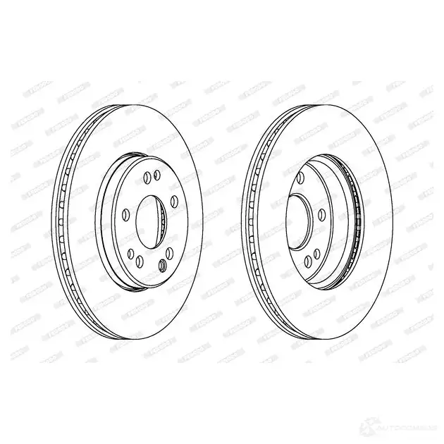 Тормозной диск FERODO DDF725 713338 DDF 725 DDF725-1 - Изображение 1