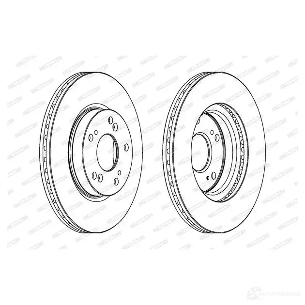 Тормозной диск FERODO DDF1539-1 DDF153 9 DDF1539 712238 изображение 4