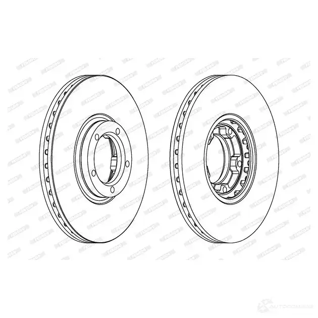 Тормозной диск FERODO DDF849 DDF849 DDF3 27 713422 - Изображение 1