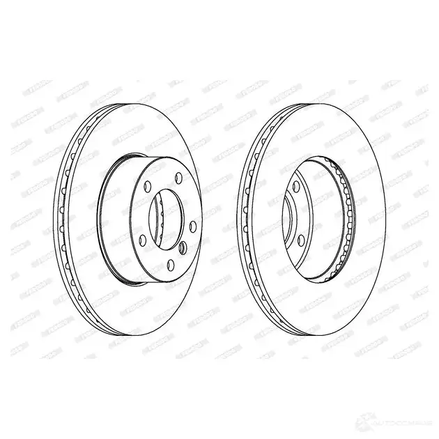 Тормозной диск FERODO 2D61W6 DDF1536C DDF1536 C 1193639856 - Изображение 1
