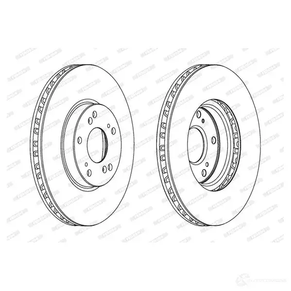 Тормозной диск FERODO 1193641029 DDF1775C DDF 1775C FV1UF6 - Изображение 1