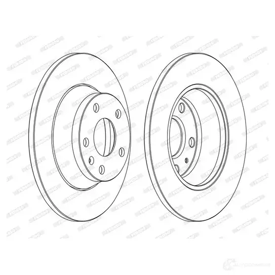 Тормозной диск FERODO 1193641244 DDF1 848C DDF1848C E8GH16F изображение 0