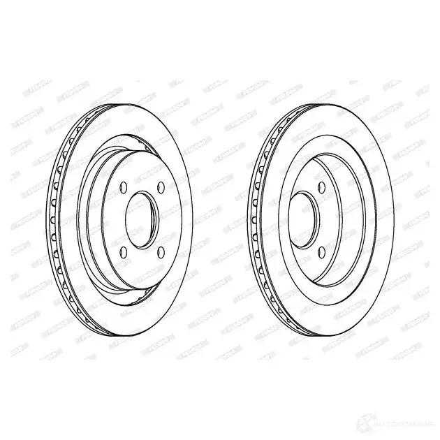 Тормозной диск FERODO DDF338 713034 DDF338-1 D DF338 изображение 0