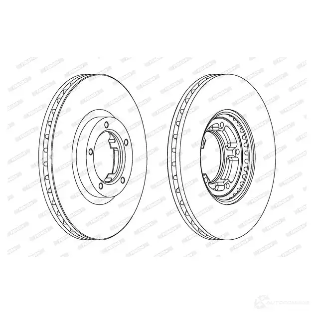 Тормозной диск FERODO DDF848C 1193643530 5WTUB2 D DF848C изображение 0