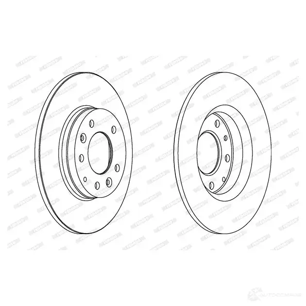 Тормозной диск FERODO DDF1500 712185 DDF1 500 DDF1500-1 - Изображение 1