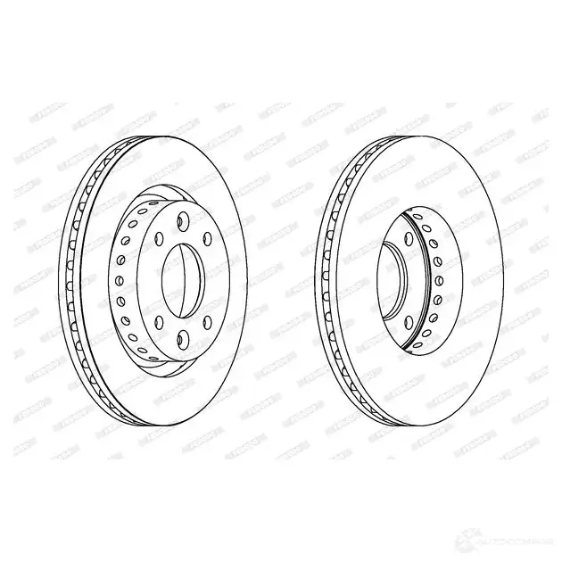 Тормозной диск FERODO DDF1397 712078 DDF1397-1 D DF1397 изображение 0