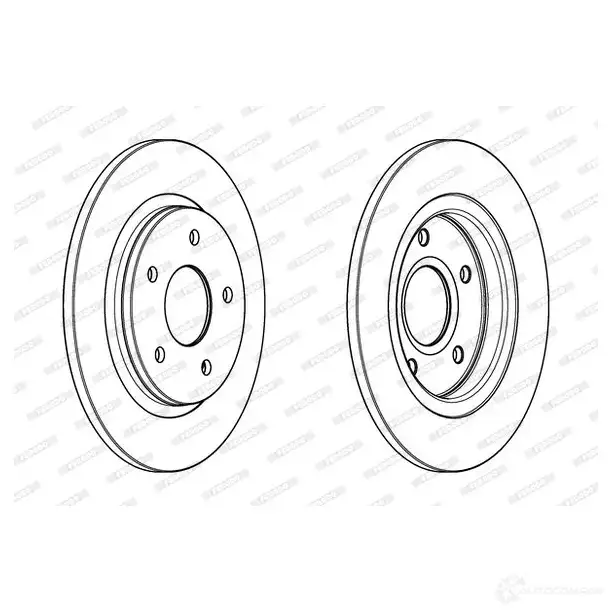 Тормозной диск FERODO DDF1 808C R4N0LQ 712624 DDF1808C изображение 0