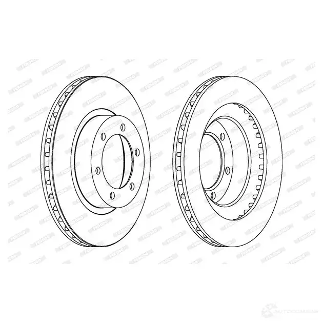 Тормозной диск FERODO DDF1594 DDF1594-1 712326 DDF1 594 - Изображение 1