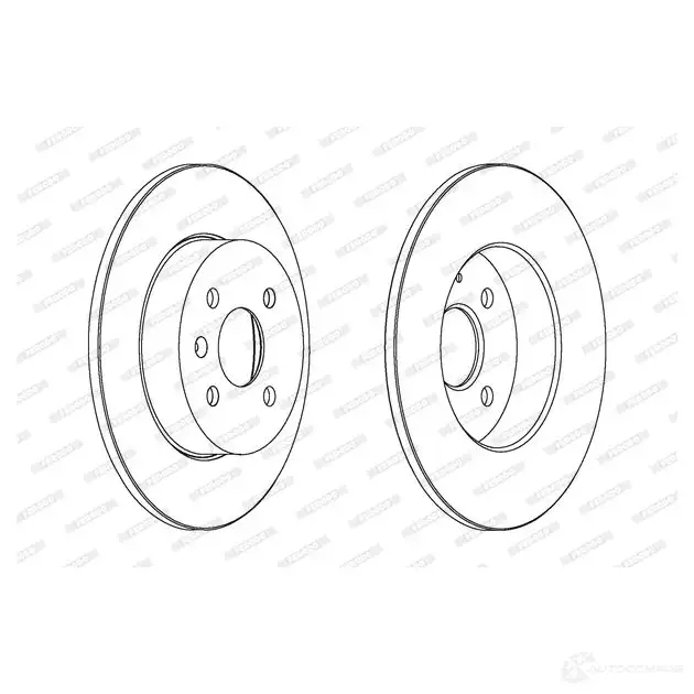 Тормозной диск FERODO 712024 DDF13 13 DDF1313 DDF1313-1 изображение 0
