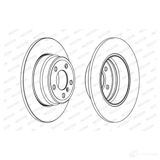 Тормозной диск FERODO DDF1255 711955 DDF125 5 DDF1255-1 изображение 0