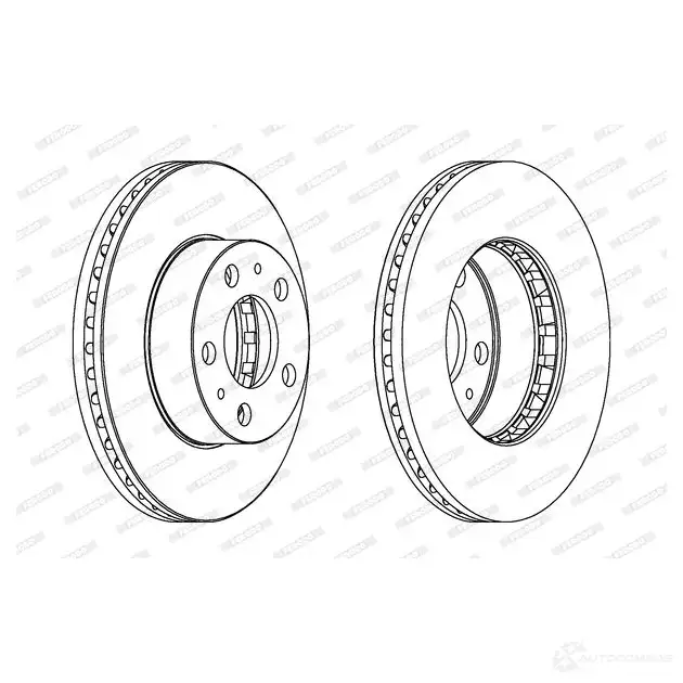 Тормозной диск FERODO DDF163-1 DDF1 63 DDF163 712370 изображение 0