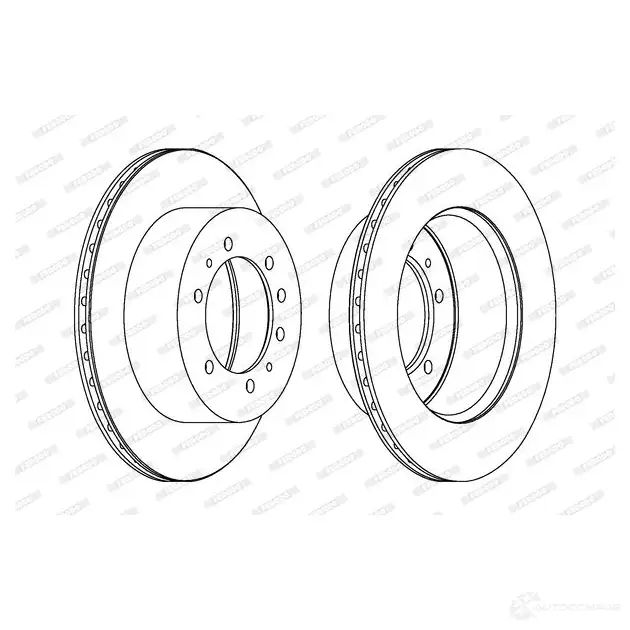 Тормозной диск FERODO DDF976-1 713474 DD F976 DDF976-1 - Изображение 1