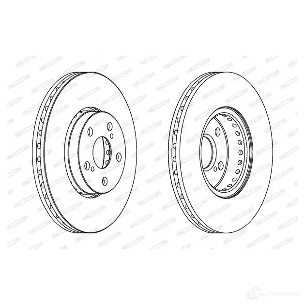Тормозной диск FERODO DDF15 75C DDF1575C 46DQT 1193640051 изображение 0