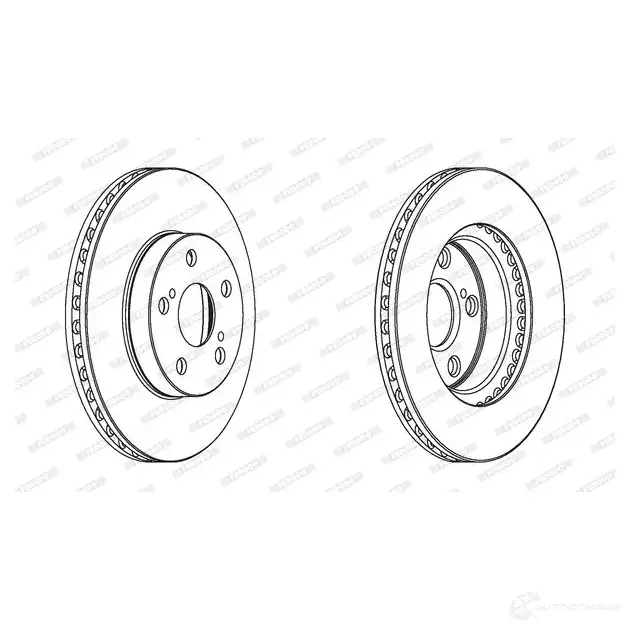 Тормозной диск FERODO 0WFS9I 1193641377 DDF1886C DDF1886 C - Изображение 1