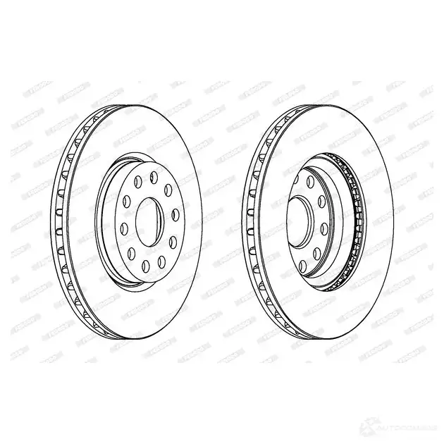 Тормозной диск FERODO DDF802 DDF80 2 713384 DDF802-1 - Изображение 1