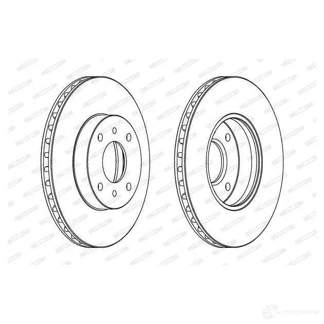 Тормозной диск FERODO DDF959C 1193643697 T9RXC DDF95 9C изображение 0