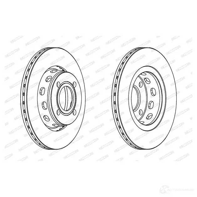 Тормозной диск FERODO EC0OSYV 1193642743 DDF517C D DF517C - Изображение 1