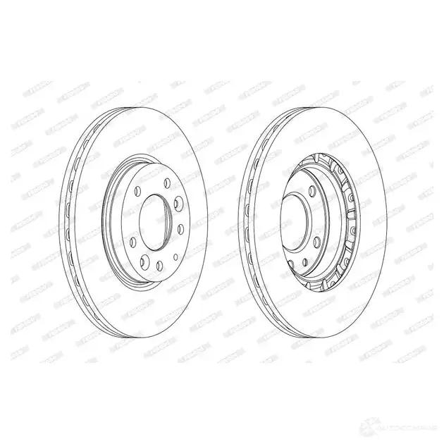 Тормозной диск FERODO DDF1739C 712530 DDF1739C-1 DD F1739C изображение 0