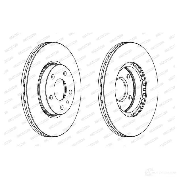 Тормозной диск FERODO DDF827-1 DDF827 DD F827 713404 - Изображение 1