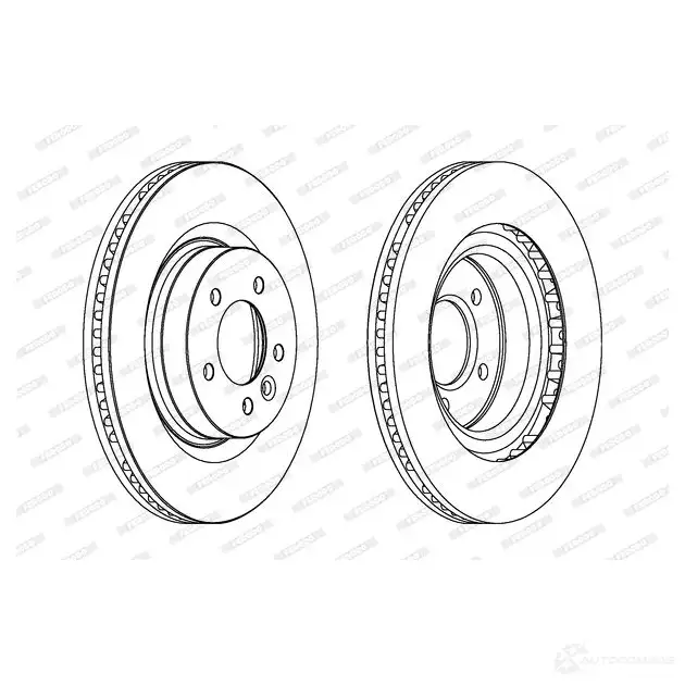 Тормозной диск FERODO DDF143 2 712121 DDF1432 DDF1432-1 изображение 0