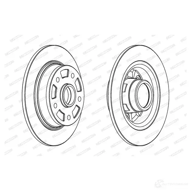 Тормозной диск FERODO D DF855 DDF855-1 713424 DDF855 изображение 0