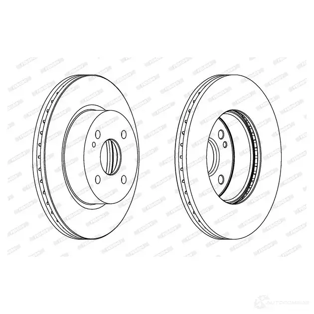 Тормозной диск FERODO 1193640862 DDF1738C 1USPO5O DDF17 38C изображение 0