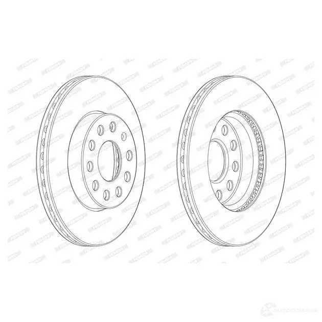 Тормозной диск FERODO DDF2 400C-1 712942 DDF2400C-1 5NX1LBY изображение 3