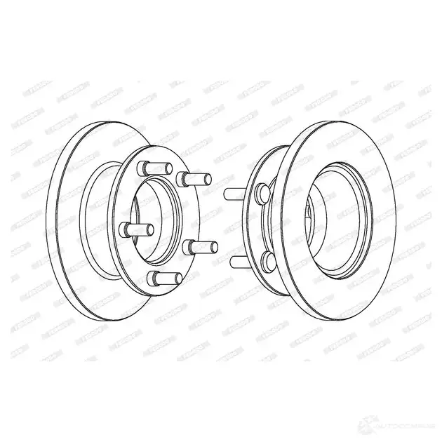 Тормозной диск FERODO DDF225-1 D DF225 712907 DDF225 изображение 0