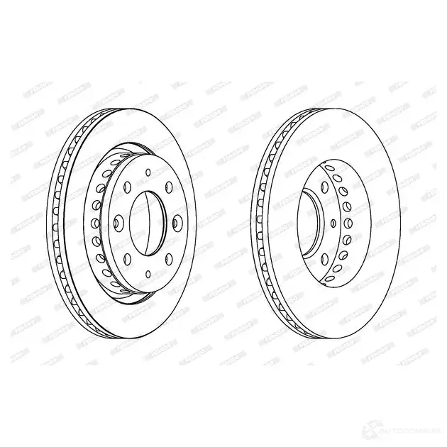 Тормозной диск FERODO DDF14 18 DDF1418 DDF1418-1 712103 изображение 0