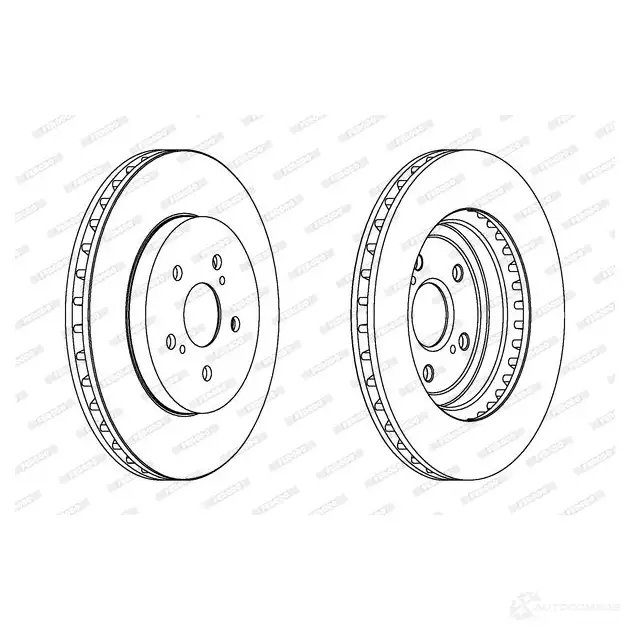 Тормозной диск FERODO DDF154 4 DDF1544-1 DDF1544 712245 изображение 0