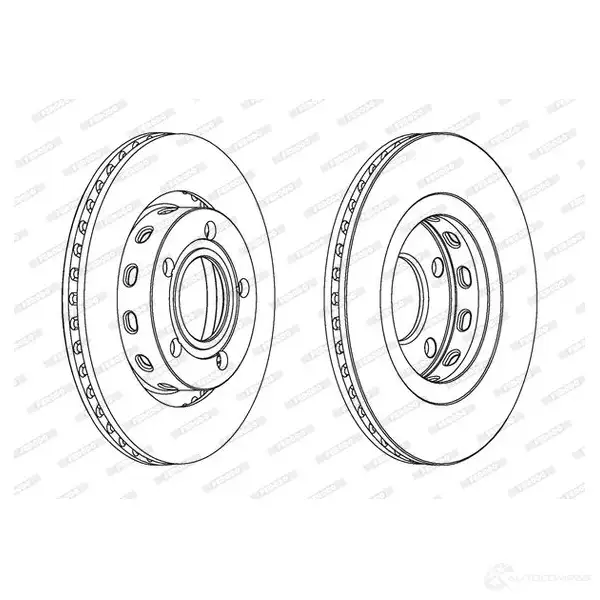 Тормозной диск FERODO 712712 DDF1896C-1 DDF1896C DDF1 896C изображение 0